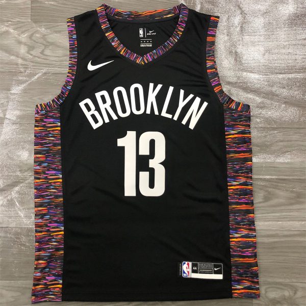 NBA Brooklyn Nets V-Neck Black Jersey HARDEN#13 S-XXL