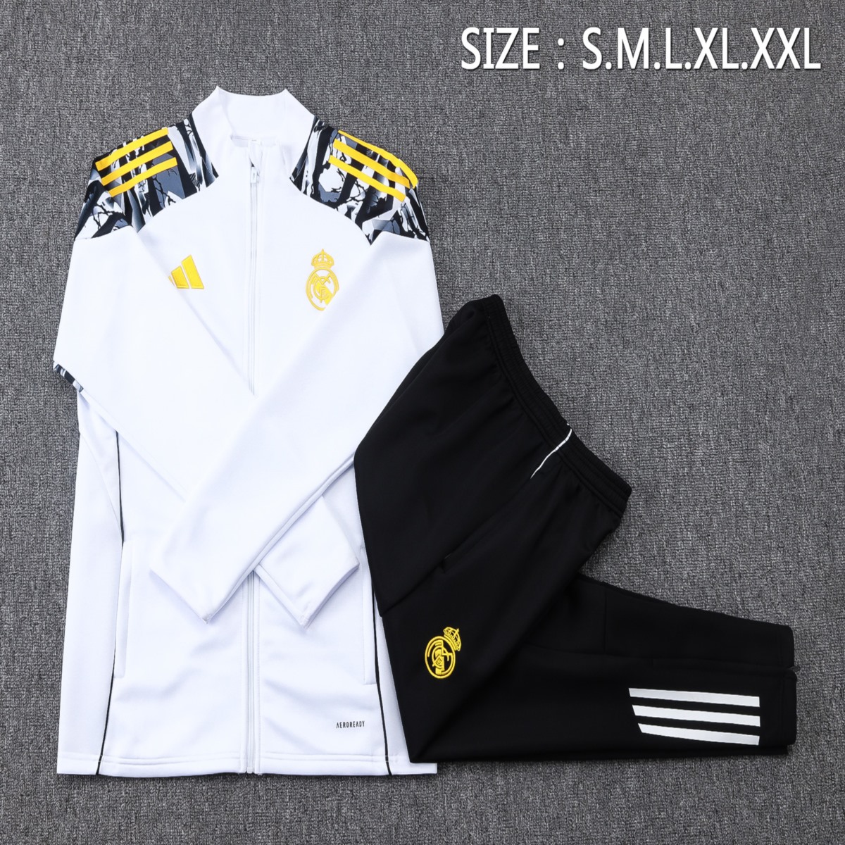 2026 Real Madrid White Jacket Training Suit Set