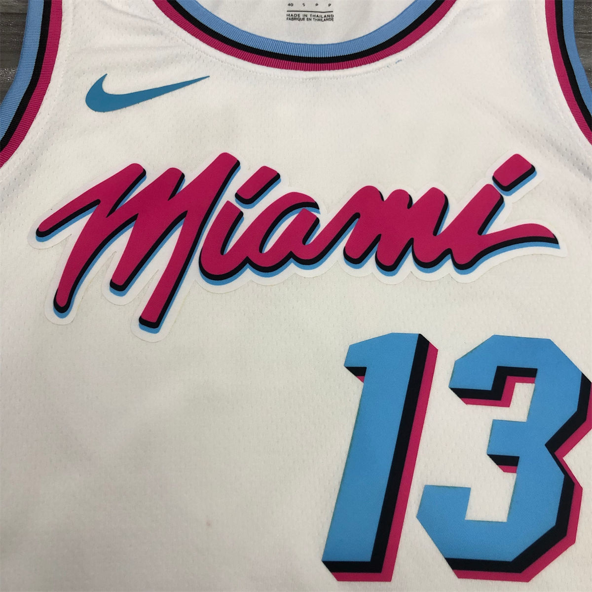 NBA Miami Hearts round neck White Jersey ADEBAYO#13 S-XXL