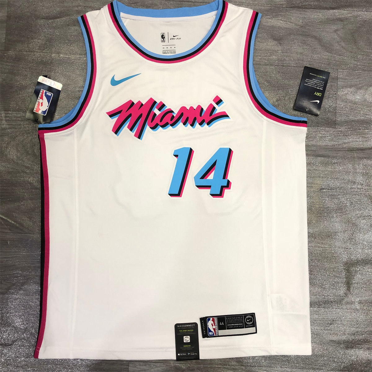 NBA Miami Hearts round neck White Jersey HERRO#14 S-XXL