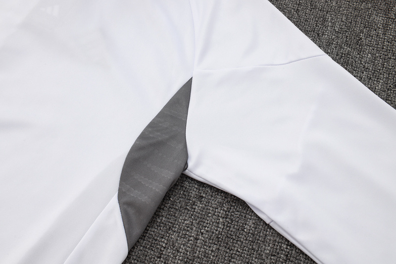 202526 Miami White Long-sleeved half-pull training kit Football team kit