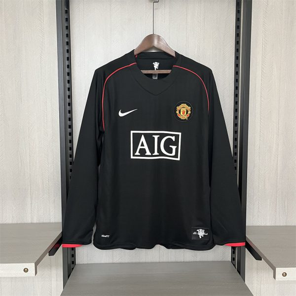 Retro Manchester United 2007/08 Long Sleeve Away jersey Fan Version