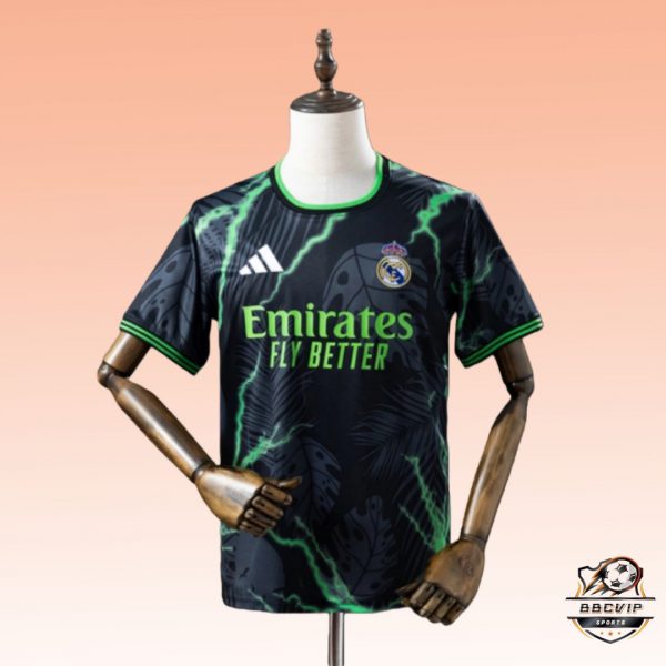2025/26 Real Madrid Black and Green Special Edition jersey Fan version