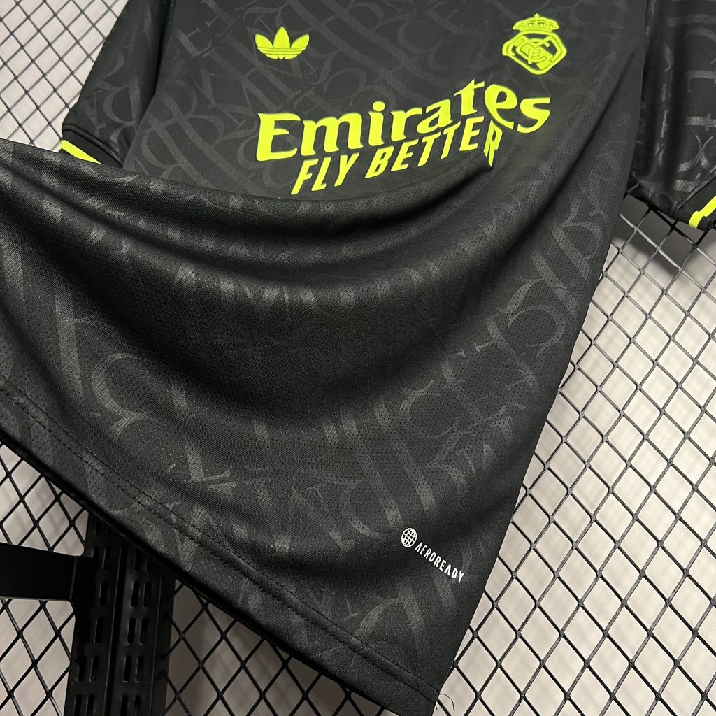 24/25 Real Madrid X BLACK AND NEON UNIQUE Jersey Fan Version