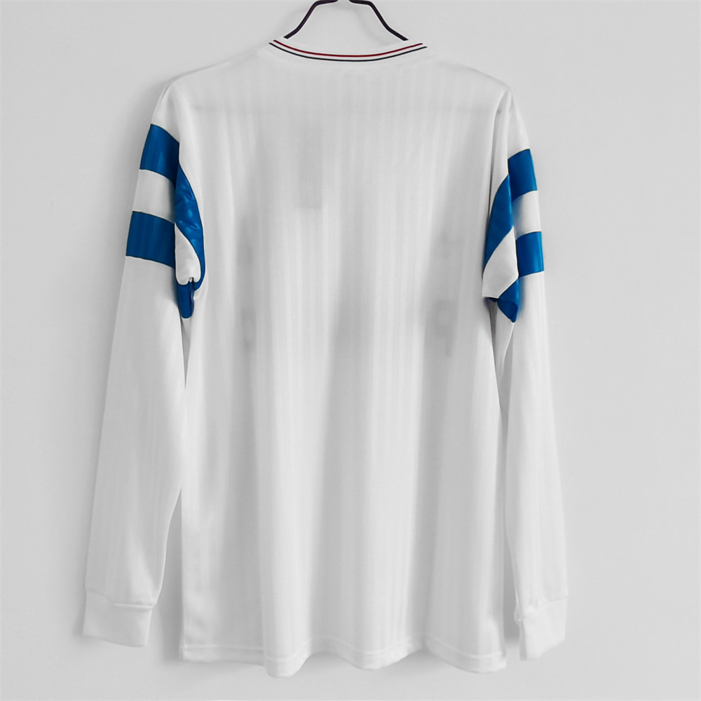 Retro Marseille 1990 Home Long Sleeve jersey Fan Version