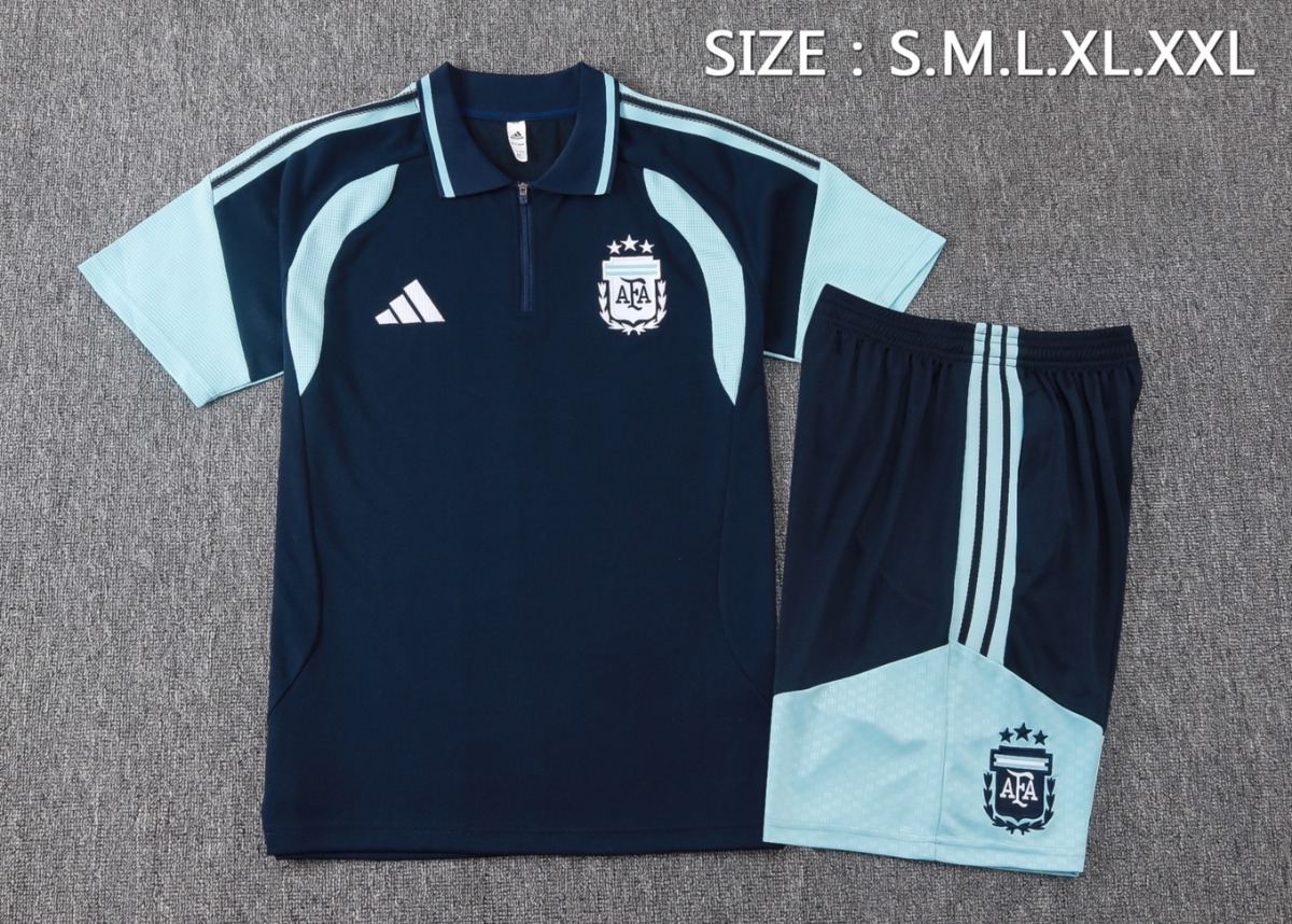 2026 Argentina Royal blue Training Set Shirt and Shorts