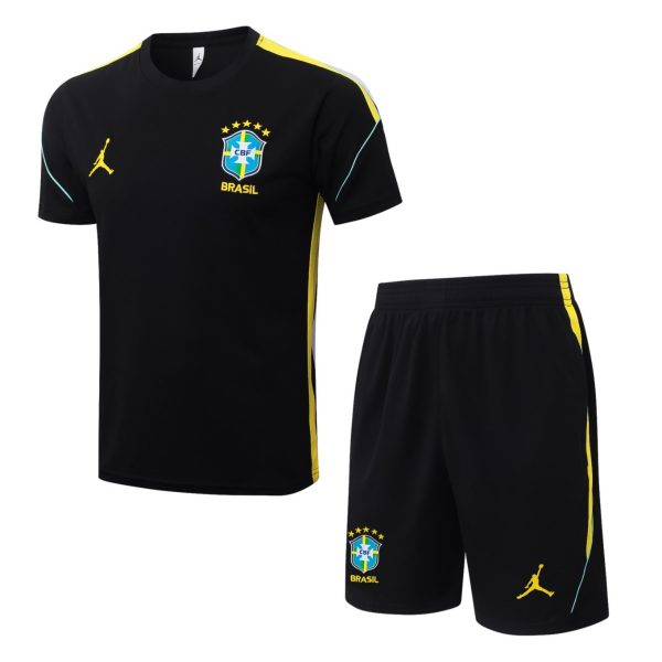 2026 Brazil Black Training Set Shirt and Shorts