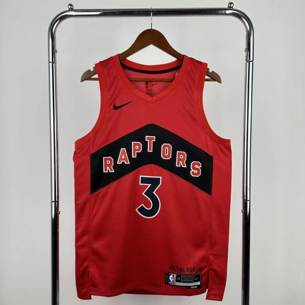 NBA Toronto Raptors V-Neck Red Jersey INGRAM#3