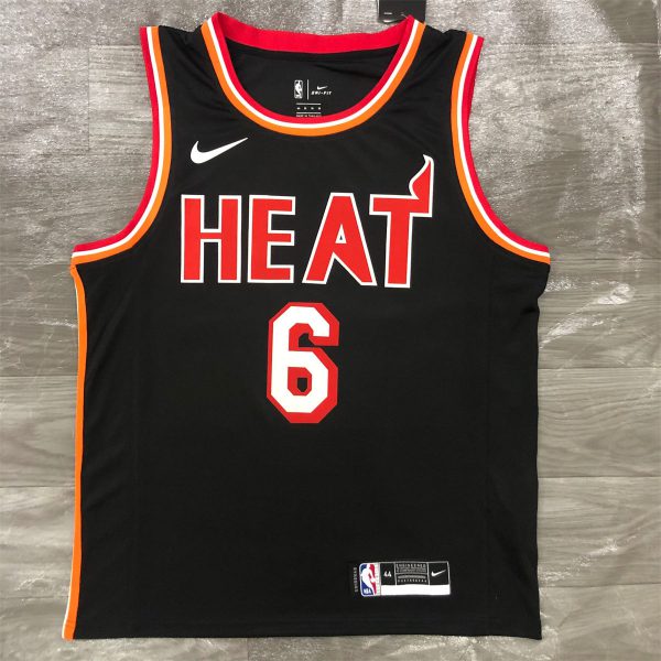 NBA Miami Hearts round neck Black Jersey JAMES#6 S-XXL