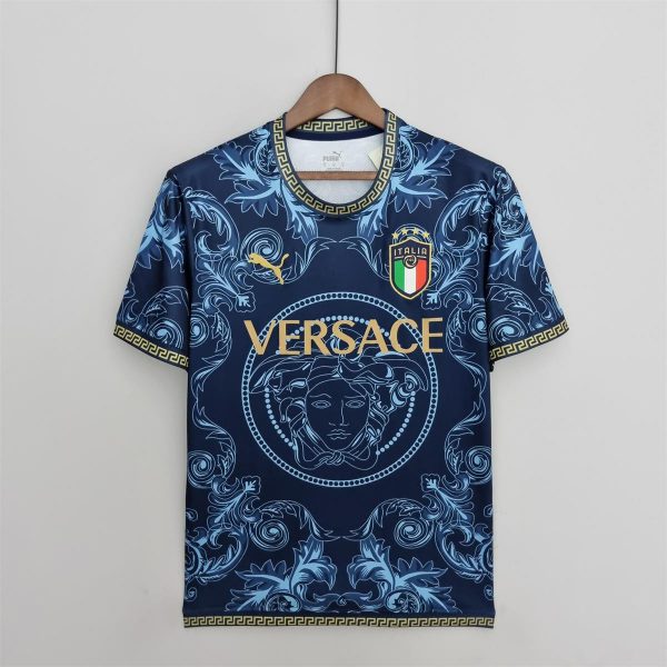 2022 Italy x Versace blue Jersey Fan Version