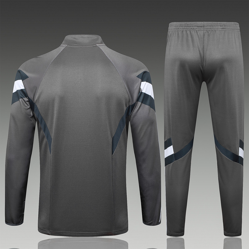24/25 Real Madrid Grey Long-sleeved half-pull training kit Football team kit