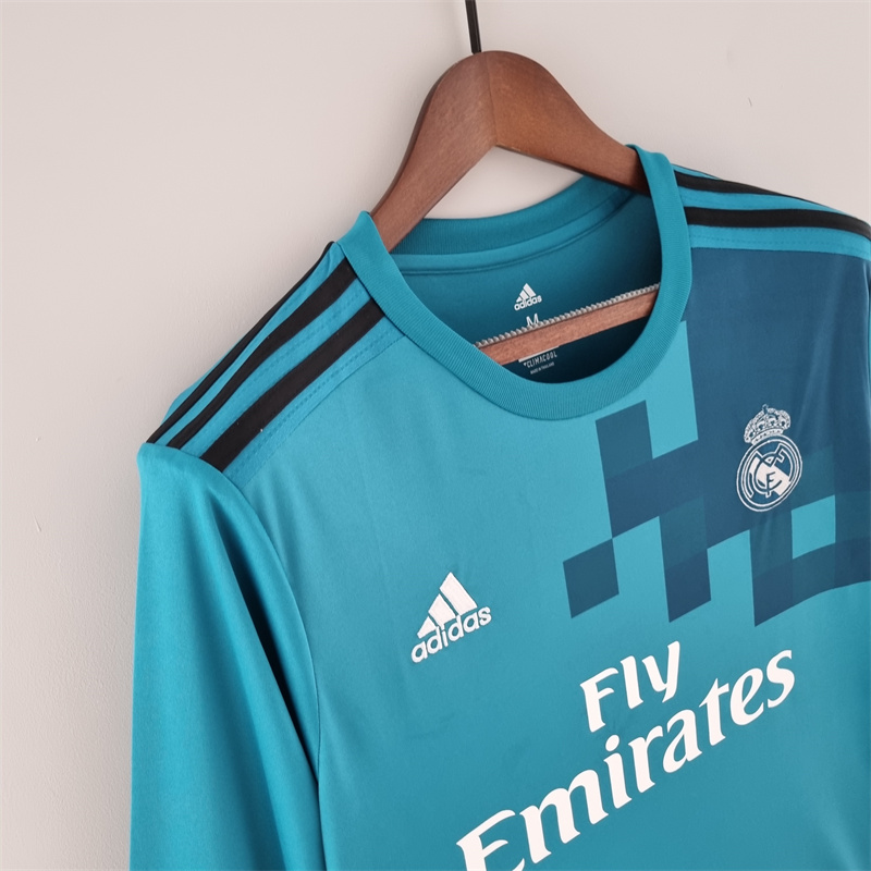 Retro Real Madrid 17/18 long sleeve third away jersey Fan Version