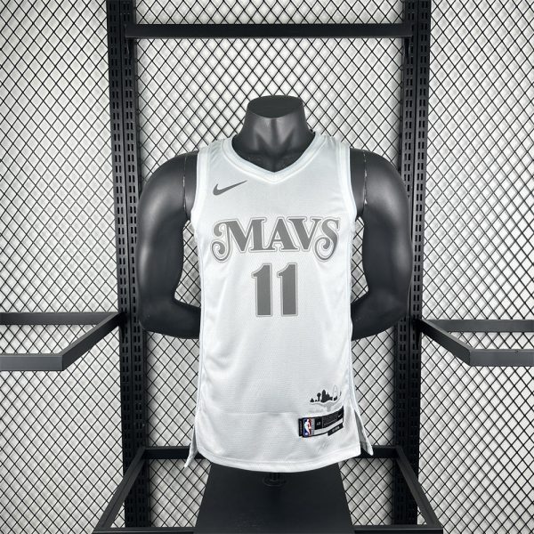 NBA Dallas Mavericks 24/25 City Edition V-Neck White Jersey IRVING#11 S-XXL