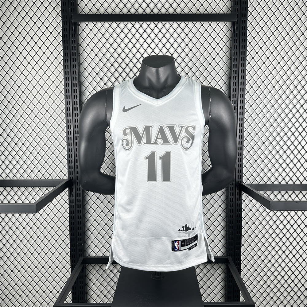NBA Dallas Mavericks 24/25 City Edition V-Neck White Jersey IRVING#11 S-XXL