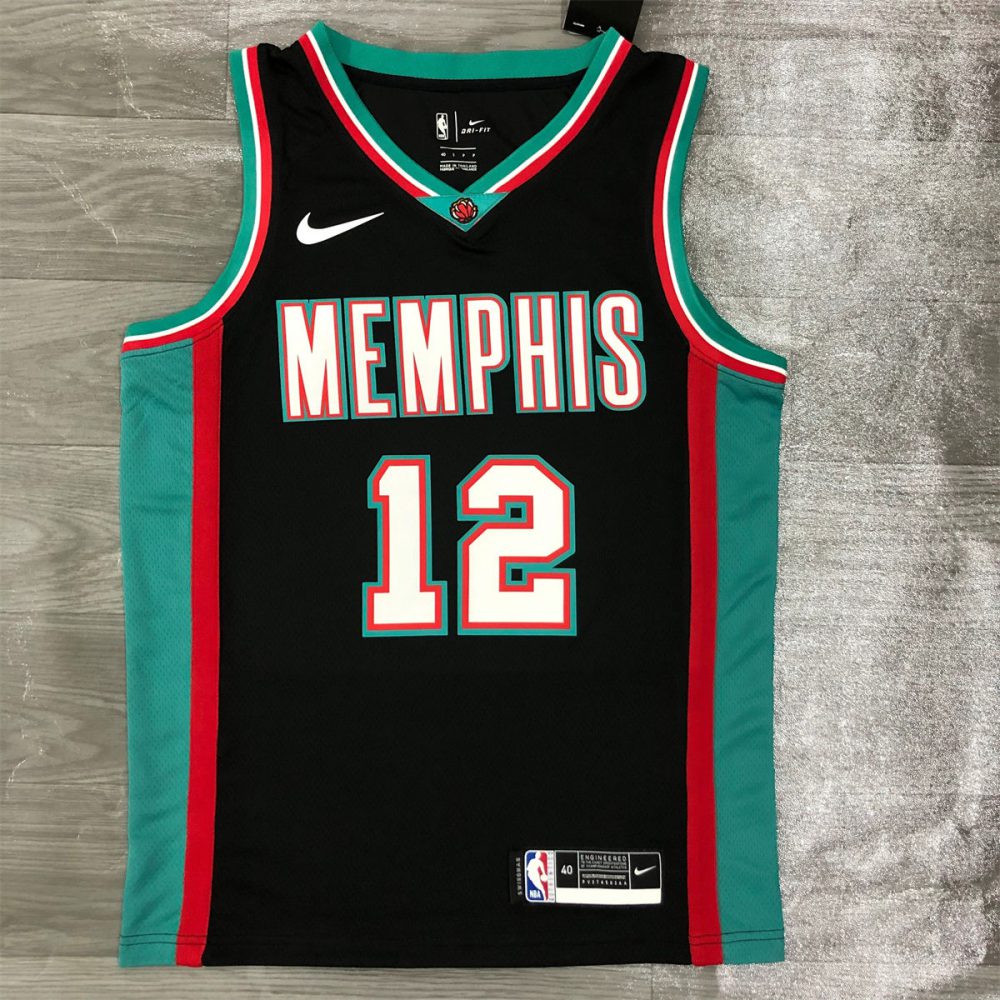 NBA Memphis Grizzies V-neck Black Jersey Morant #15 S-XXL