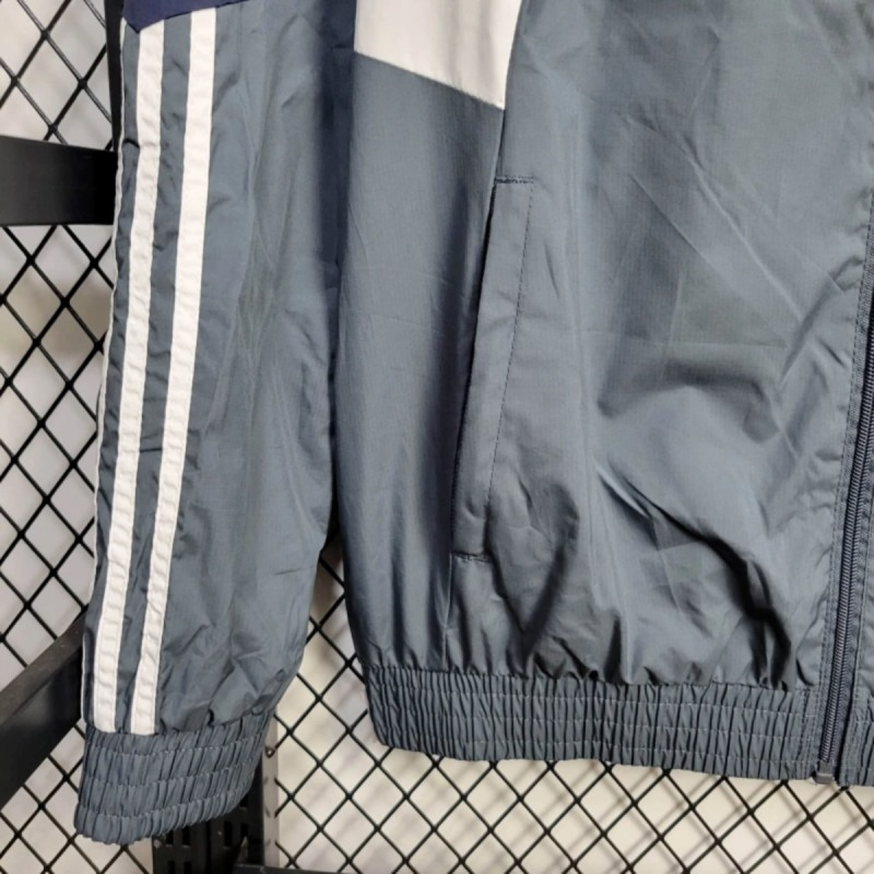 2025 Real Madrid Grey Windbreaker Sport Unifom jersey Sport Unifom