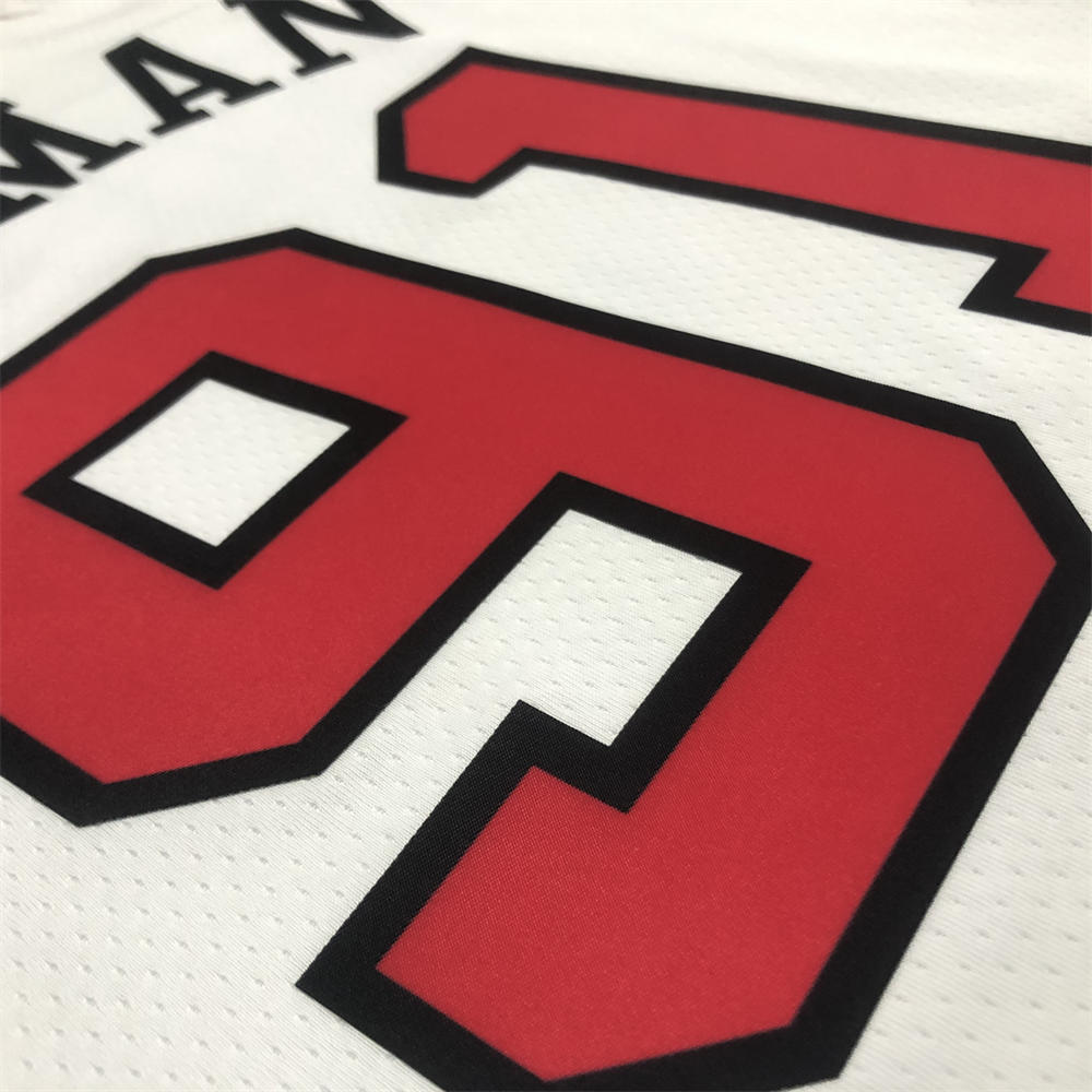 NBA Chicago Bulls Round Neck White 75th anniversaryJersey RODMAN#91 S-XXL