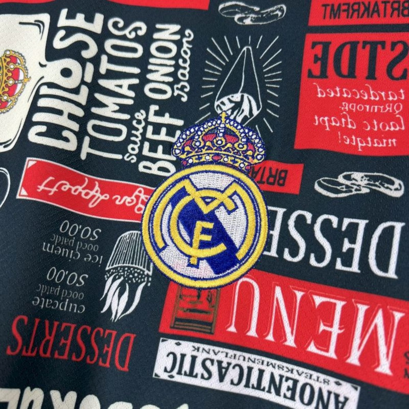 2025/26 Real Madrid Doodle board jersey Fan version