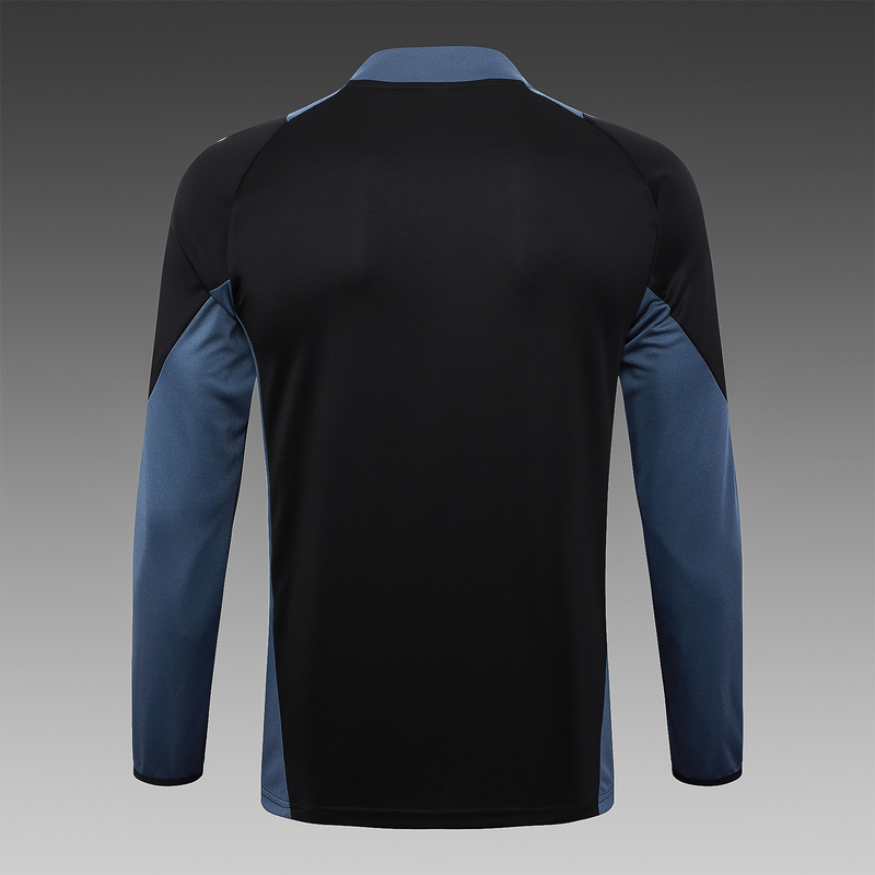 24/25 Manchester United Black Long-sleeved half-pull training kit Football team kit