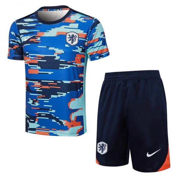 2024 Netherlands Royal Blue Training Set Shirt and Shorts