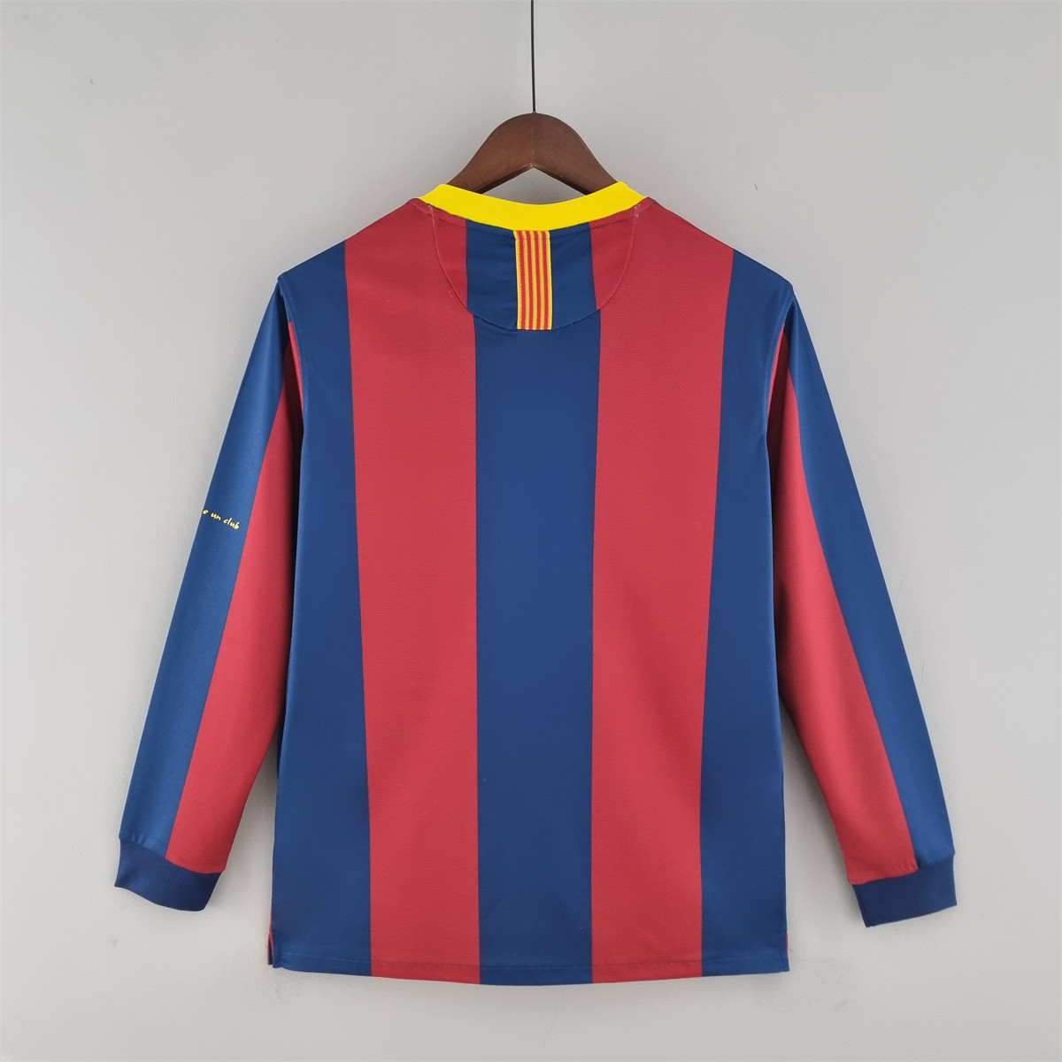 Retro Barcelona 10/11  Long Sleeve UEFA Champions League Home jersey Fan Version