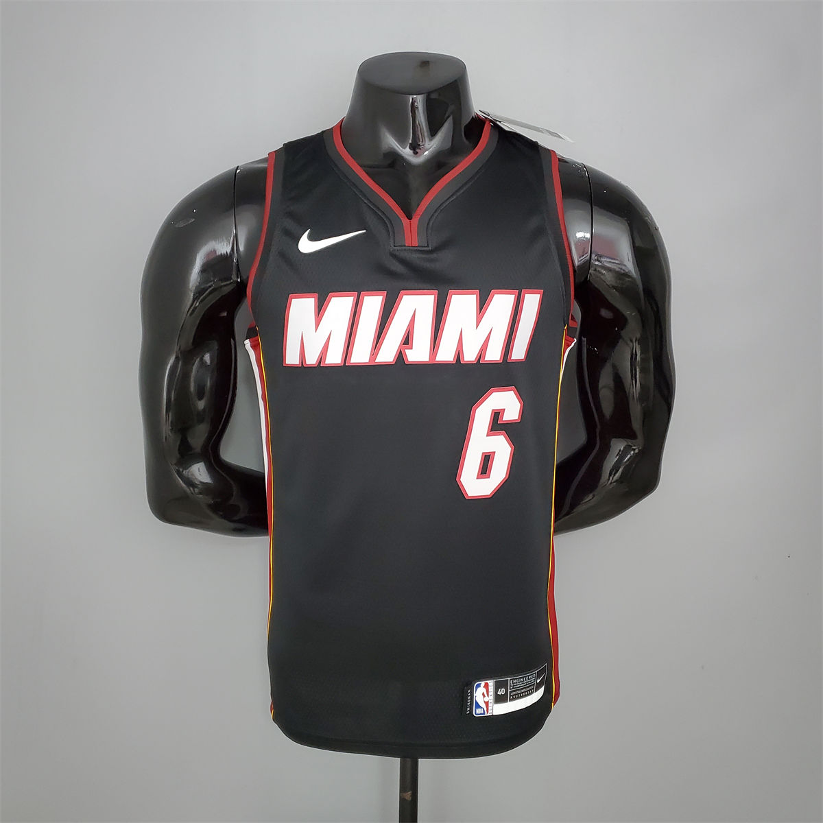 NBA Miami Hearts V-Neck Black Jersey JAMES#6 S-XXL