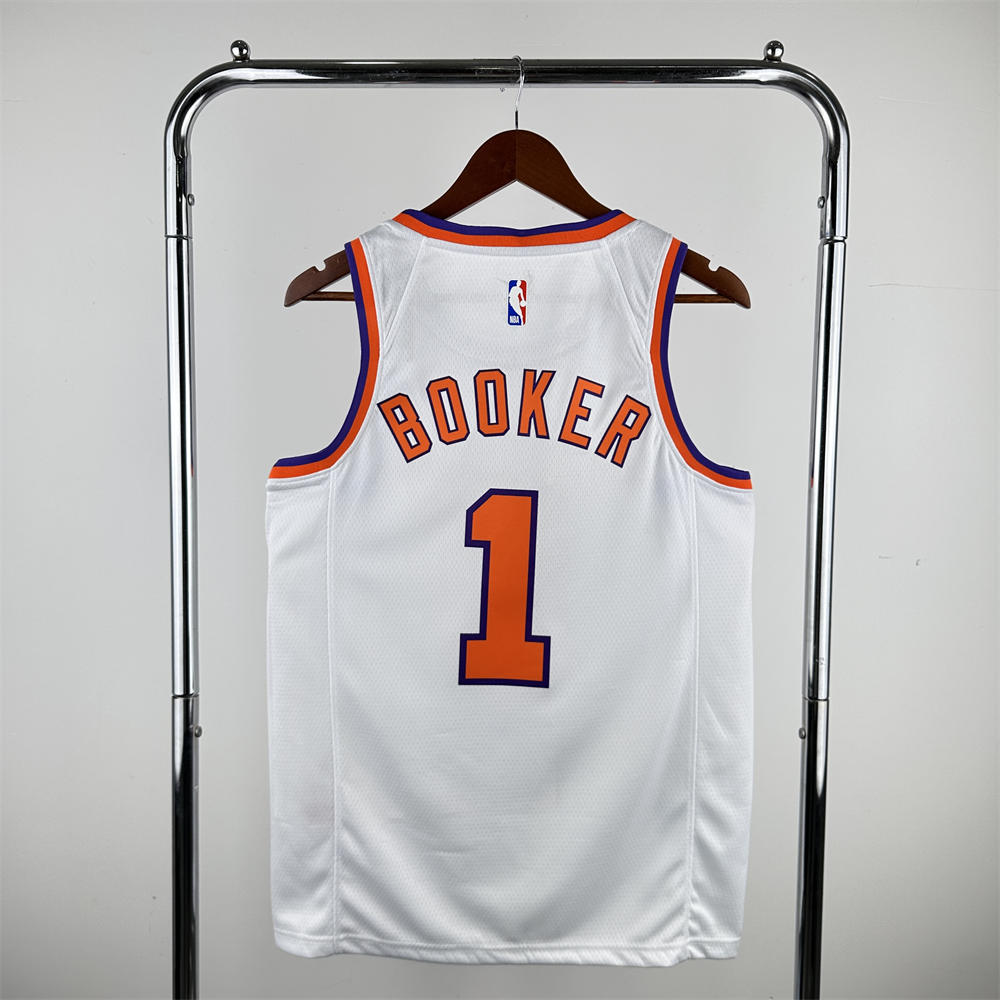 NBA Phoenix Suns 2018 Retro BOOKER#1 White Jersey S-XXL
