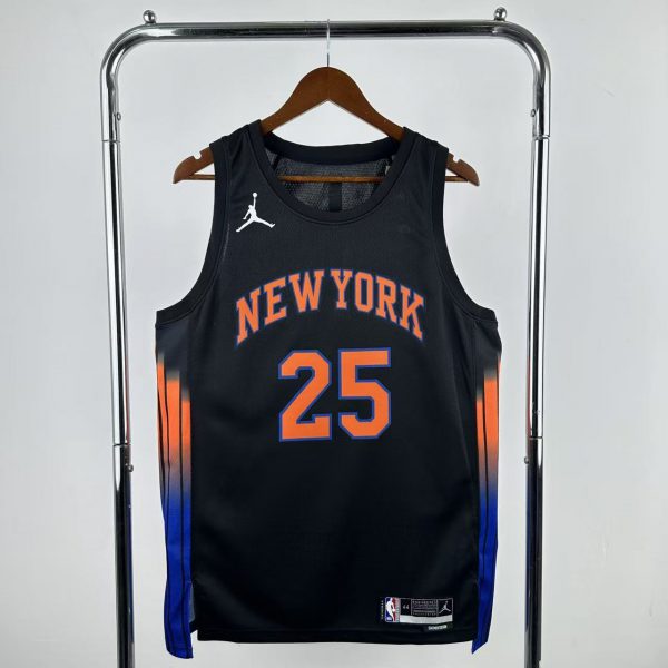 NBA 2026 New York Knicks Black  jersey BRIDGES#25