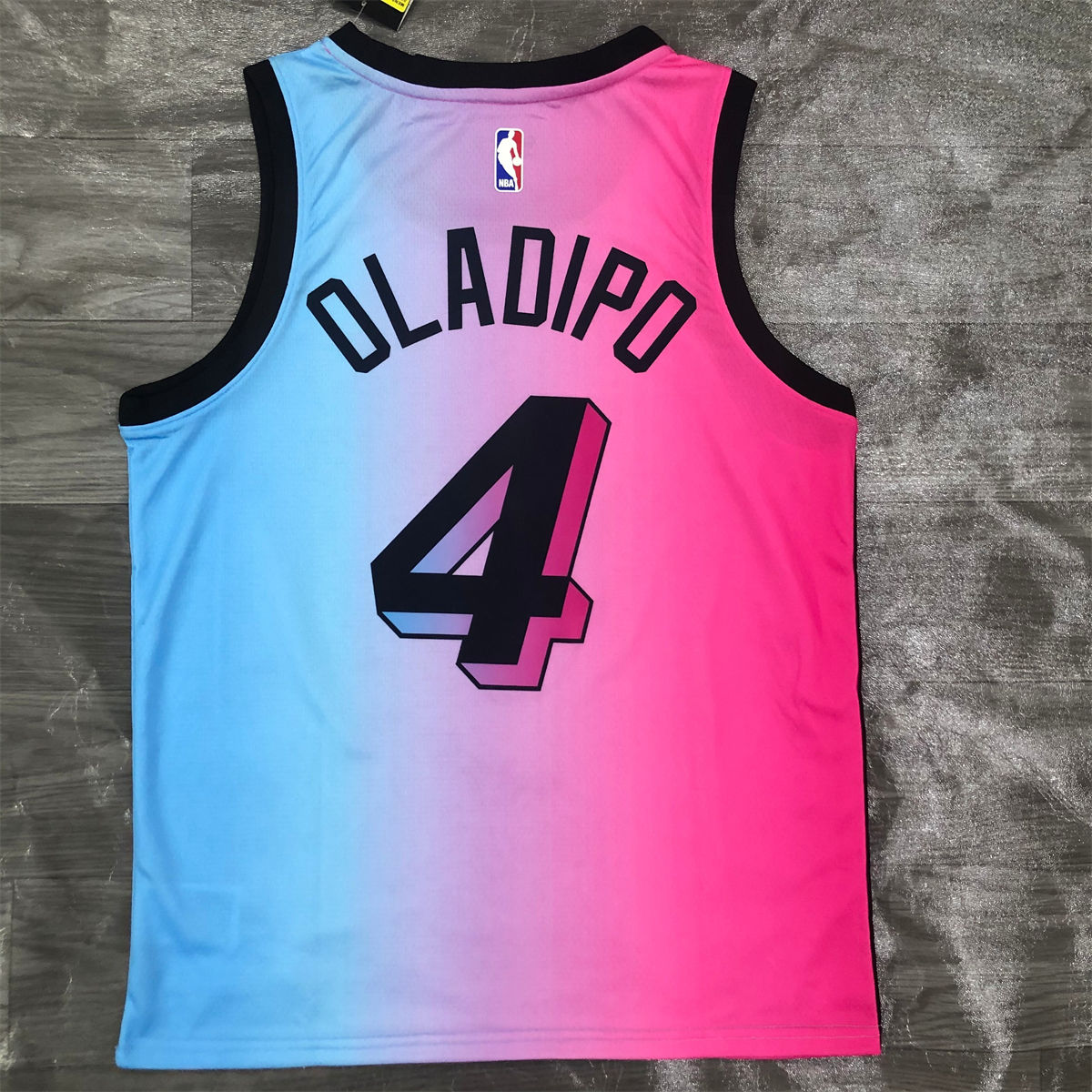 NBA Miami Hearts round neck Gradient Jersey OLADIPO#4 S-XXL