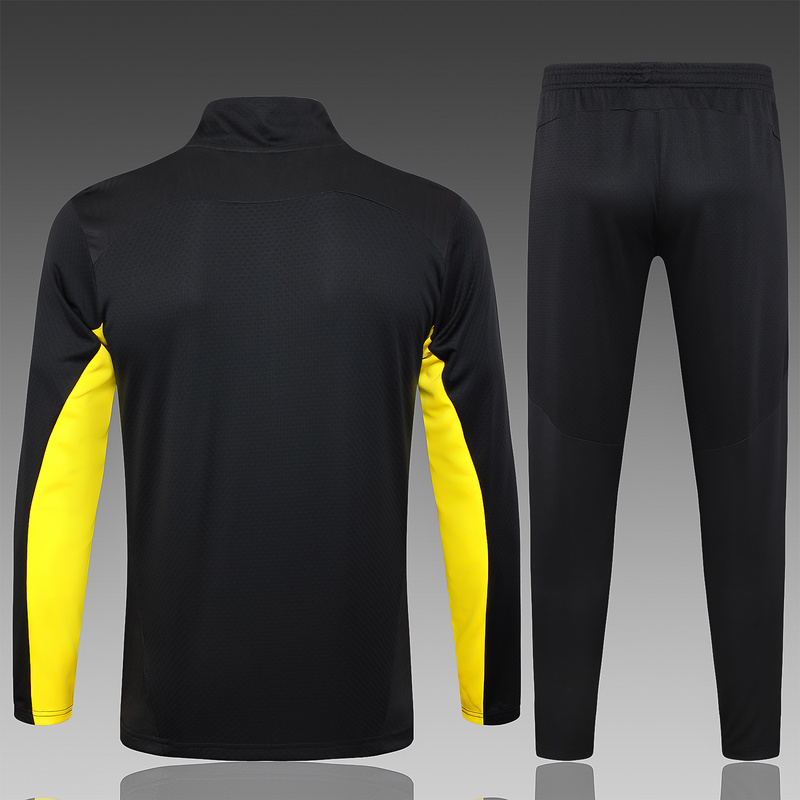 2024/25 Dortmund Black Jacket Training Suit Set Football Team Shirt Sports Fashion