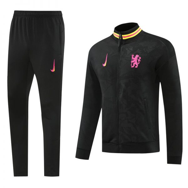 2024 Chelsea Black Jacket Training Suit Set Football Team Shirt Sports Fashion