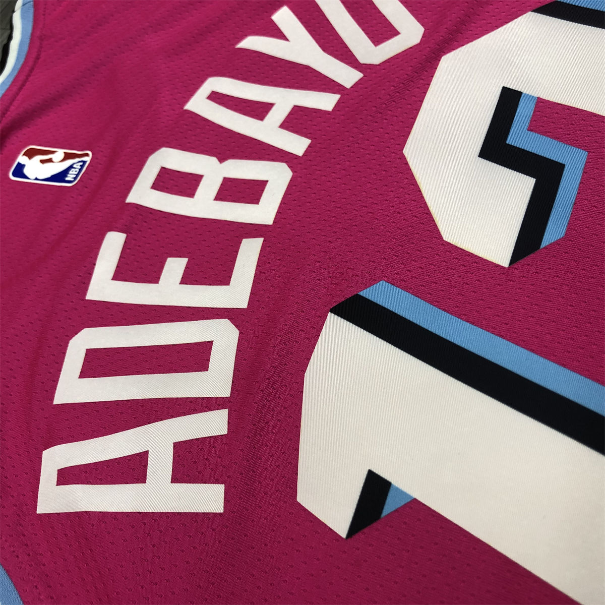 NBA Miami Hearts round neck Pink Jersey ADEBAYO#13 S-XXL