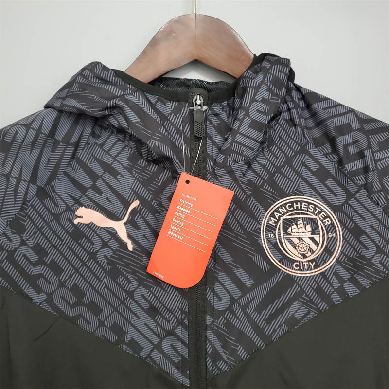 21/22 Windbreaker Manchester City Black Sport Unifom jersey Sport Unifom