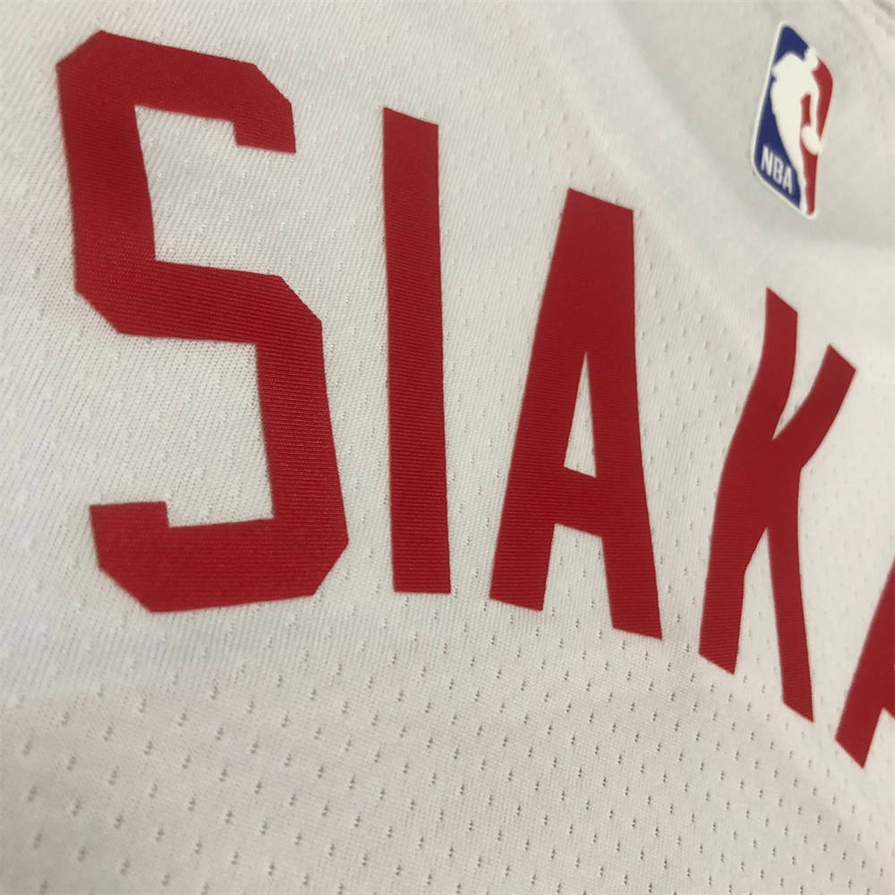 NBA Toronto Raptors V-Neck White Jersey SIAKAM#43 S-XXL