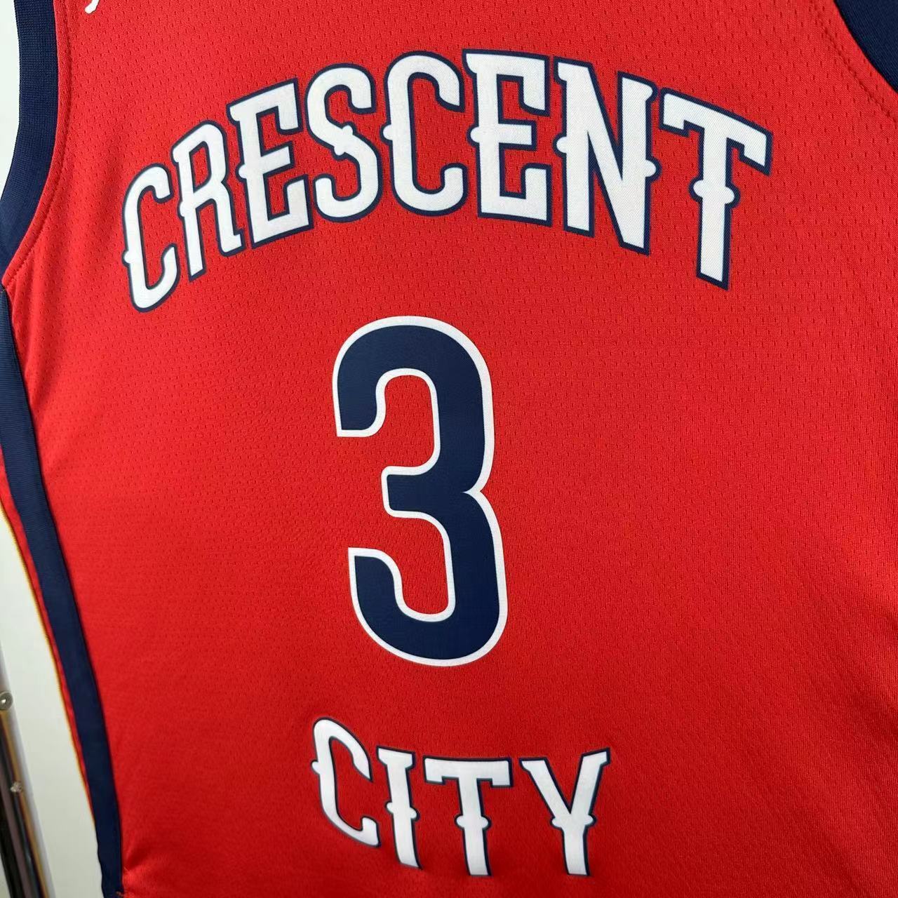 NBA New Orleans Pelicans Round Neck Red jersey POOLE#3#1 S-XXL