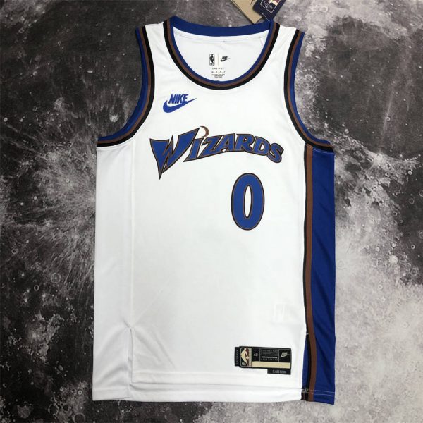 NBA Washington Wizards Round Neck White Retro Style Jersey S-XXL