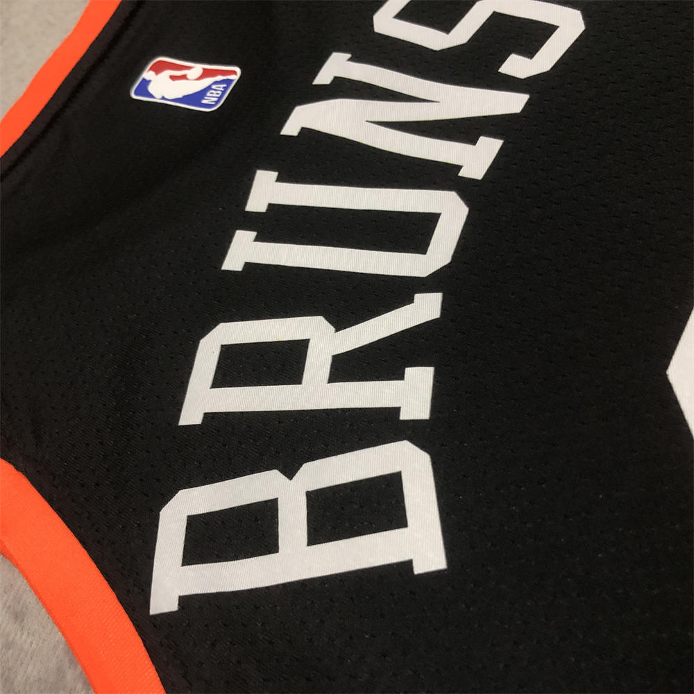 NBA New York Knicks V-Neck City Edition Black jersey BRUNSON#11 S-XXL