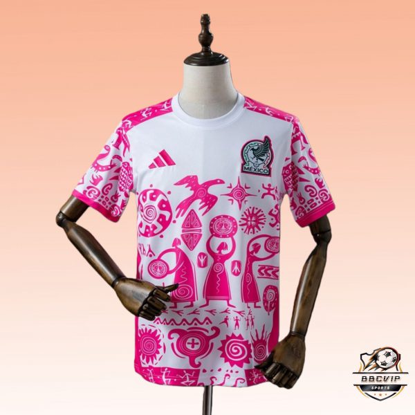 2025/26 Mexico Special Edition White and Pink Jersey Fan Version