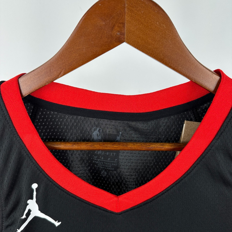 NBA Houston Rockets 2024 V-Neck Balck Jersey DURANT#7 S-XXL