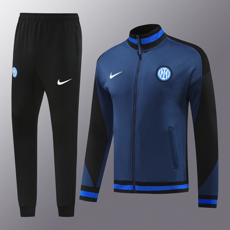 2024 Inter Milan Deep Blue Jacket Training Suit Set Football Team Shirt Sports Fashion