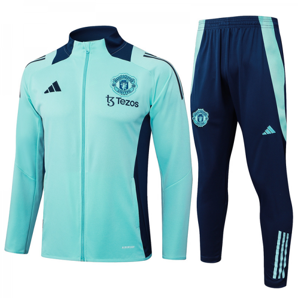 2024/25 Manchester United Light green Jacket Training Suit Set Football Team Shirt Sports Fashion