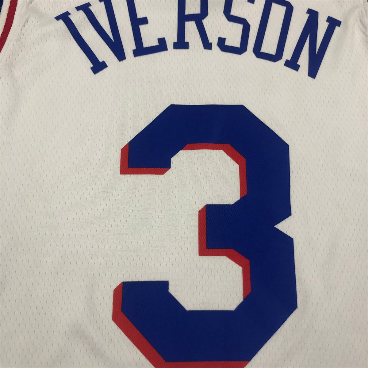 NBA Philadelphia 76ers V-Neck White Jersey IVERSON#3 S-XXL