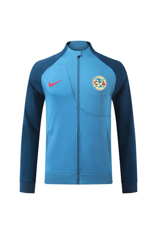 2024 Club Americas Blue Jacket Training Suit Set Football Team Shirt Sports Fashion