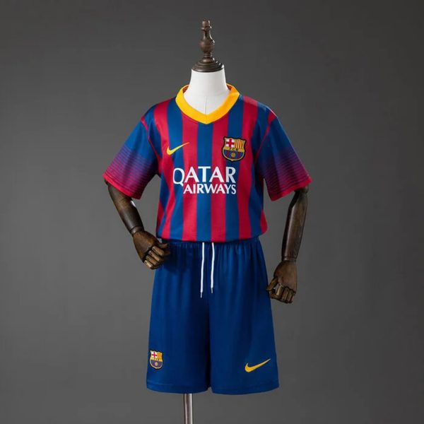 Retro Barcelona 13/14 kids home jersey Kid Kits Size 16-28