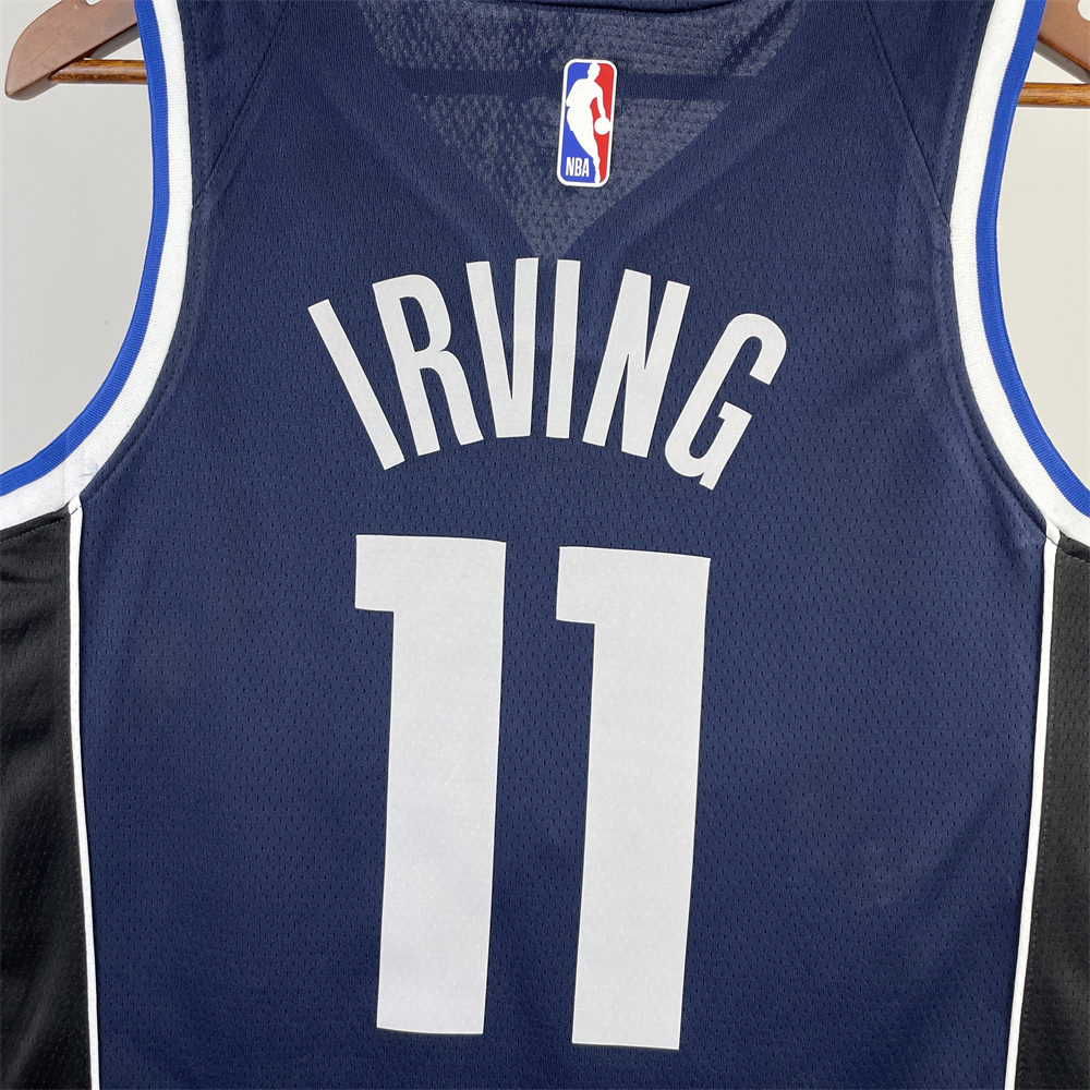 NBA Dallas Mavericks V-Neck Royal Blue Jersey IRVING#11 S-XXL