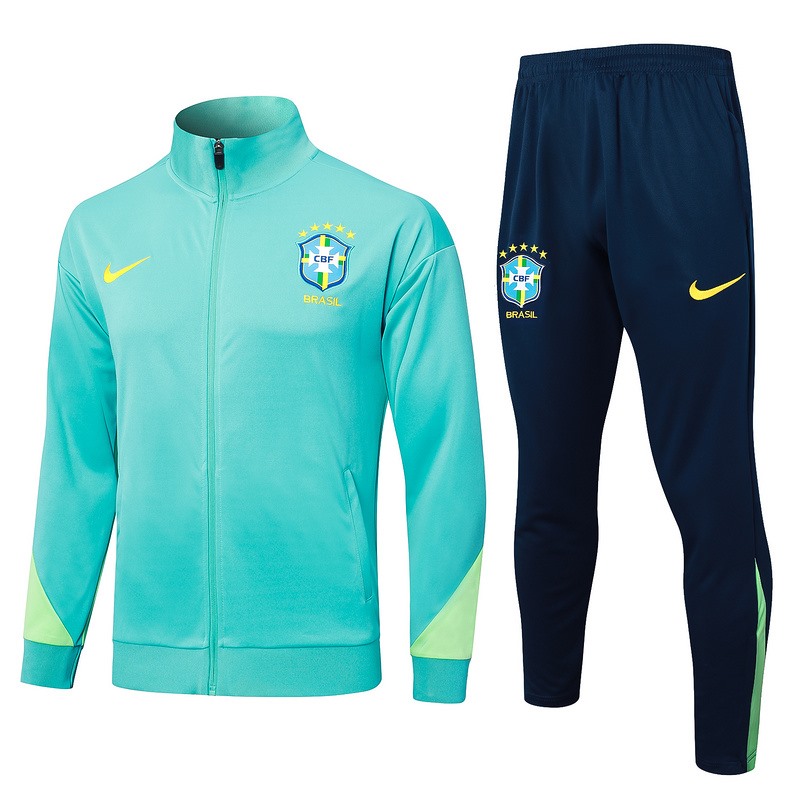 2024 Brazil Blue-Green Jacket Training Suit Set Football Team Shirt Sports Fashion