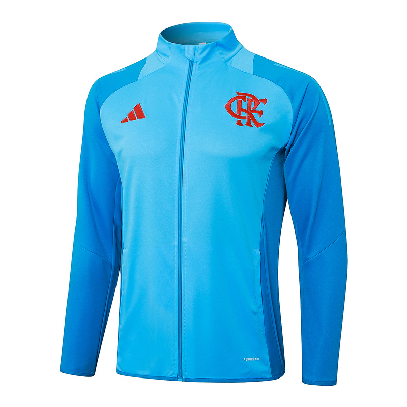 2024/25 Flamengo Light blue Jacket Training Suit Set Football Team Shirt Sports Fashion