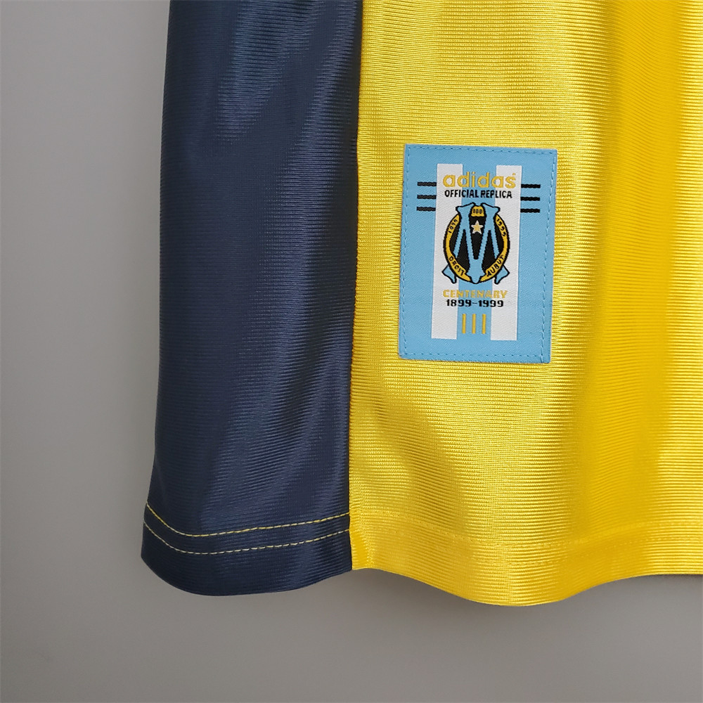 Retro Marseille 98/99 Away yellow jersey Fan Version
