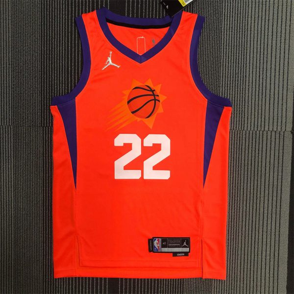 NBA Phoenix Suns V-Neck Orange 75th Anniversary AYTON#22 jersey S-XXL
