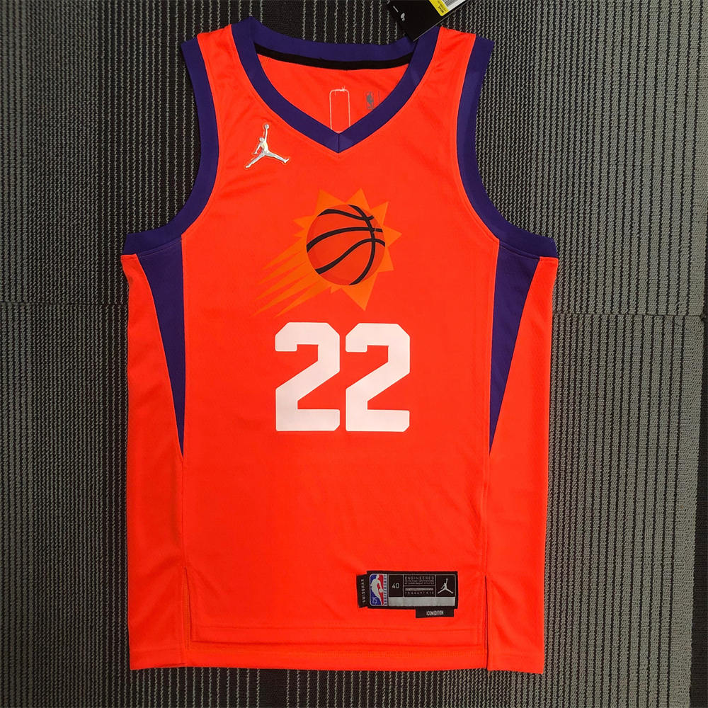 NBA Phoenix Suns V-Neck Orange 75th Anniversary AYTON#22 jersey S-XXL